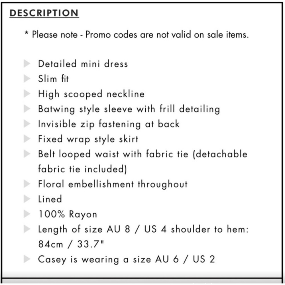 Princess Polly Dandelion Mini Dress Size 4 - Picture 10 of 10